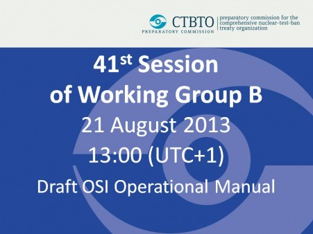 Draft OSI Operational Manual